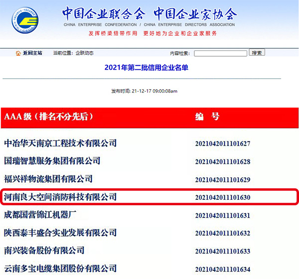 AAA级信用企业名单公示